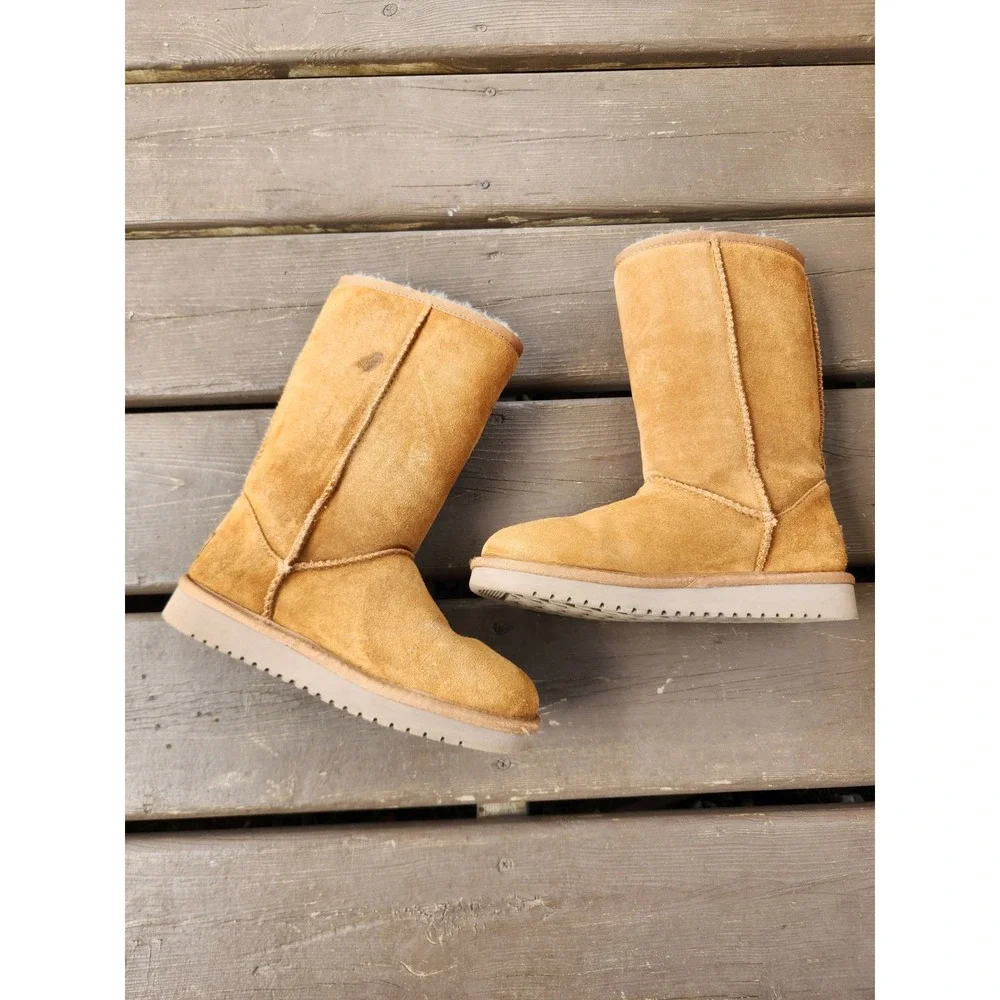 Koolaburra‎ by UGG Victoria Tall Boots Chestnut Suede Bows Size 5 1015875